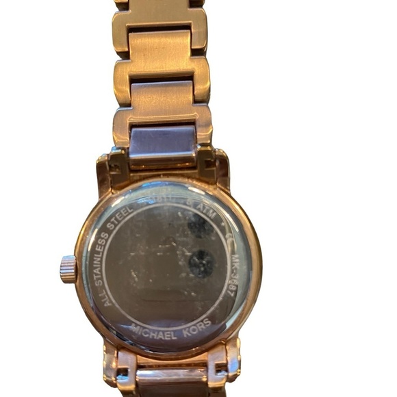 Michael Kors Rose gold Tone crystal encrusted watch Time Piece Christmas Gift - Picture 5 of 11